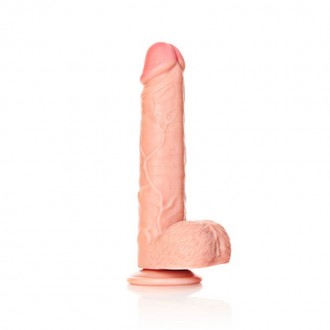 DILDO REALISTA CON TESTICULOS STRAIGHT 9 /23 CM FLESH REALROCK