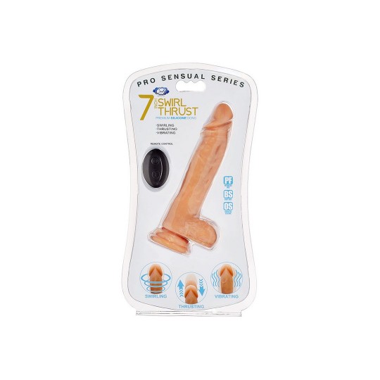 VIBRADOR CON MANDO A DISTANCIA PRO SENSUAL SWIRL THRUST 7 / 18 CM
