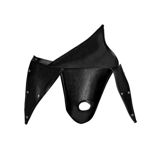 EROS - ГЛАДИАТОРСКИЙ КИЛТ С ПРИКРЕПЛЕННЫМИ СТРИНГАМИ - ЧЕРНЫЙ