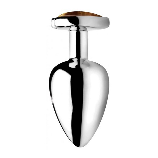 СЕРДЦЕ ИЗ ТИГРОВОГО ГЛАЗА - ЗАТЫЧКА ДЛЯ ПОПЫ - БОЛЬШАЯ