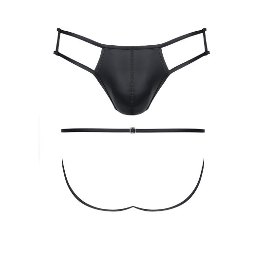 WETLOOK MEN'S BRIEFS - XXL - BLACK