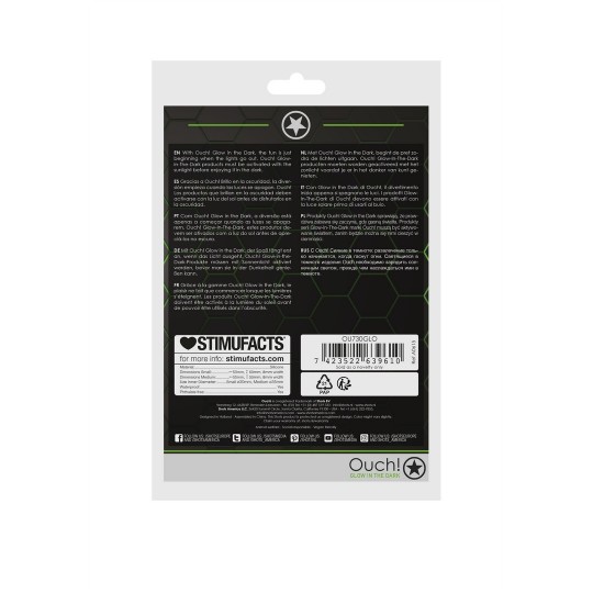 ENSEMBLE DE 2 ANNEAUX POUR PENIS GLOW IN THE DARK OUCH!