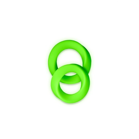 ENSEMBLE DE 2 ANNEAUX POUR PENIS GLOW IN THE DARK OUCH!