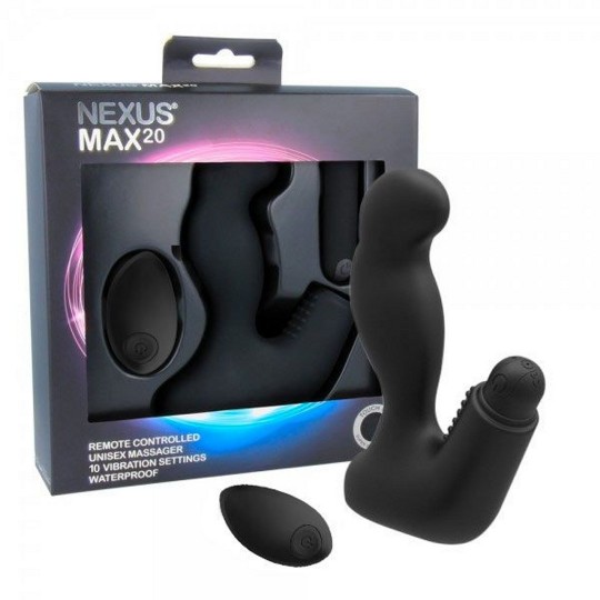 MAX 20 - WATERPROOF UNISEX MASSAGER WITH REMOTE CONTROL