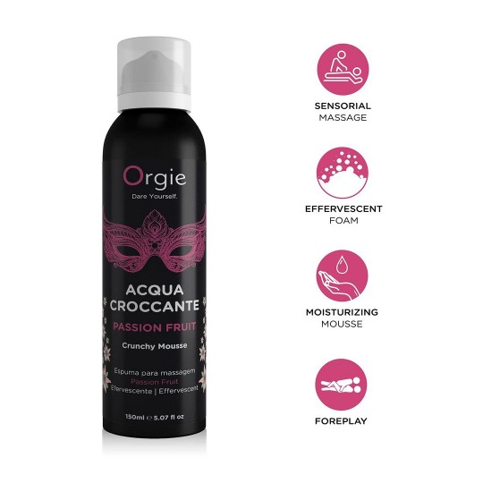 МАССАЖНАЯ ПЕНА CRACKELING ACQUA CROCCANTE ИЗ МАРАКУЙИ 150МЛ ORGIE