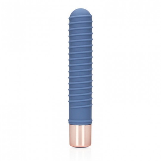 RIBBED MINI VIBRATOR - BLUE HORIZON