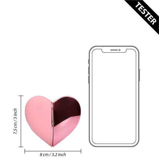 TAPPING HEART VIBRATOR - PINK ARABESQUE - TESTER