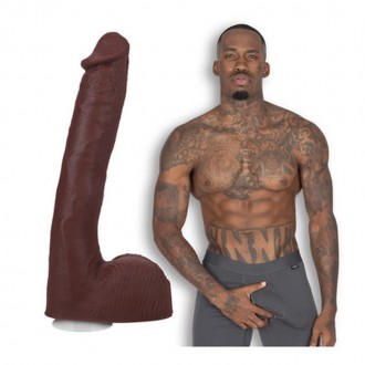 DOC JOHNSON PRESSURE - REALISTIC ULTRASKYN DILDO - 10" / 25 CM - CHOCOLATE