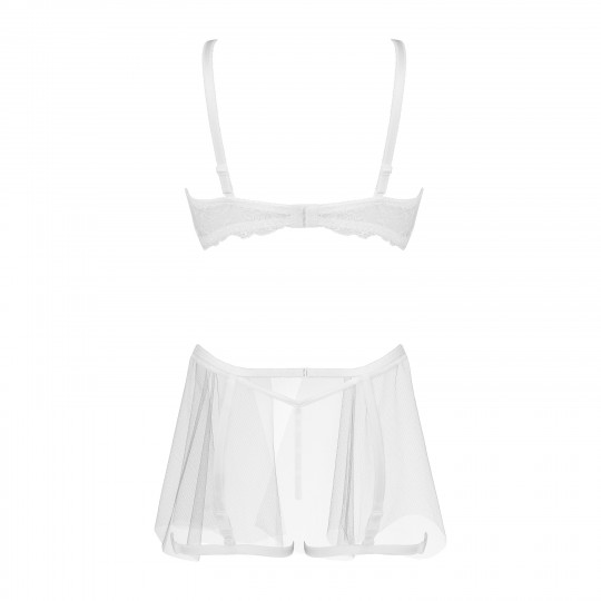 CONJUNTO DE 3 PEÇAS PEONY BRANCO BEAUTY NIGHT FASHION