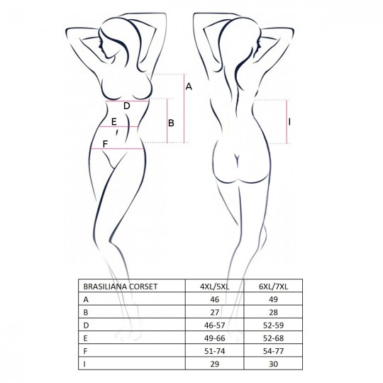 BRASILIANA CORSET BLACK  - PASSION