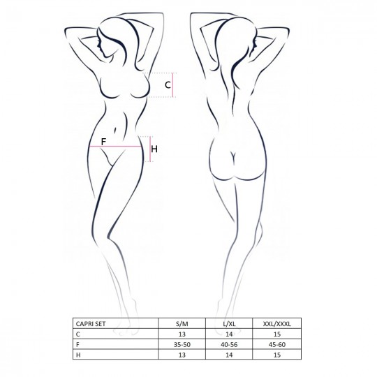 КОМПЛЕКТ КАПРИ ЧЕРНОГО ЦВЕТА - СТРАСТЬ