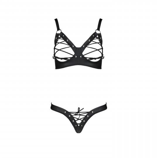 CONJUNTO DE 2 PEÇAS CELIN BIKINI PRETO TAMANHO QUEEN PASSION