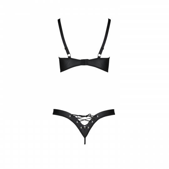 CONJUNTO DE 2 PEÇAS CELIN BIKINI PRETO TAMANHO QUEEN PASSION