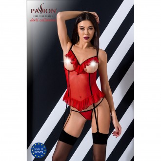 CORSET ET STRING CHERRY VERMELHO DEVIL COLLECTION PASSION