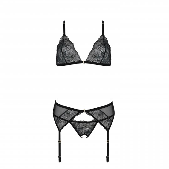CONJUNTO DE 3 PEÇAS DELIENA PRETO PASSION