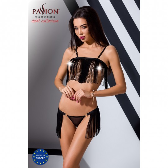 CONJUNTO DE 2 PIEZAS KASSANDRA NEGRO DEVIL COLLECTION PASSION
