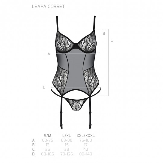 LEAFA CORSET BLACK  - ECO PASSION