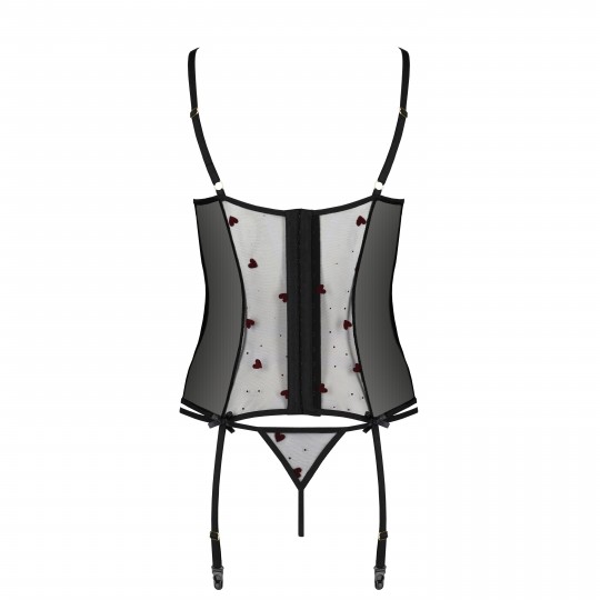 CORSET ET STRING LOVELIA NOIR PASSION
