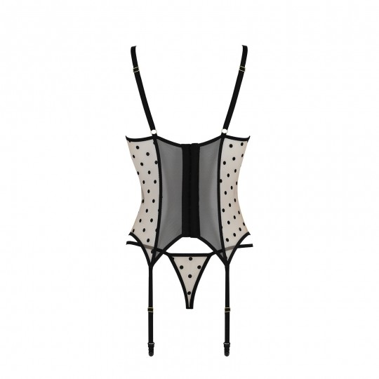 PASSION DEVIL COLLECTION MARINA CORSET AND THONG BEIGE