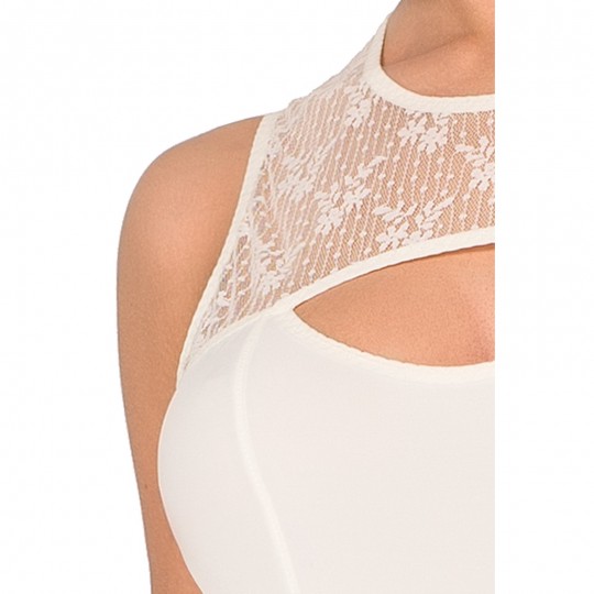 PASSION MIA CORSET AND THONG BEIGE