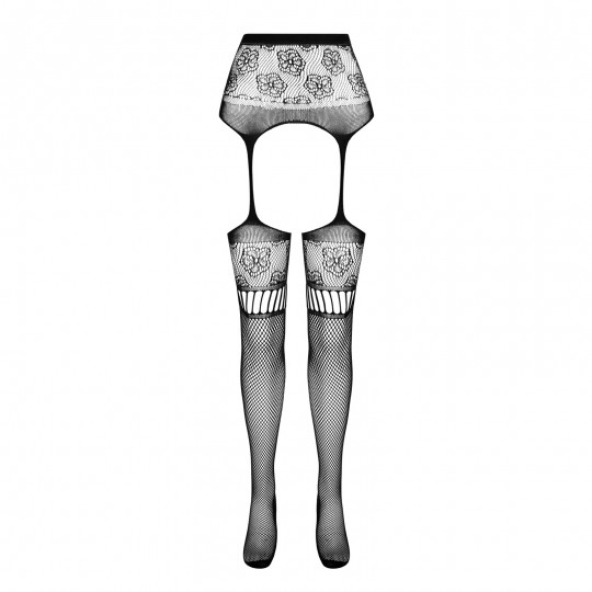 PASSION EROTIC LINE STOCKINGS S030 BLACK