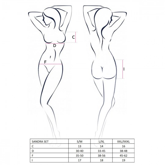 ENSEMBLE 3 PIÈCES SANDRA ROUGE EROTIC LINE PASSION