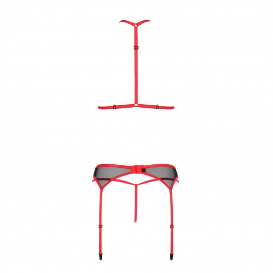 CONJUNTO DE 3 PEÇAS SATARA VERMELHO EROTIC LINE PASSION