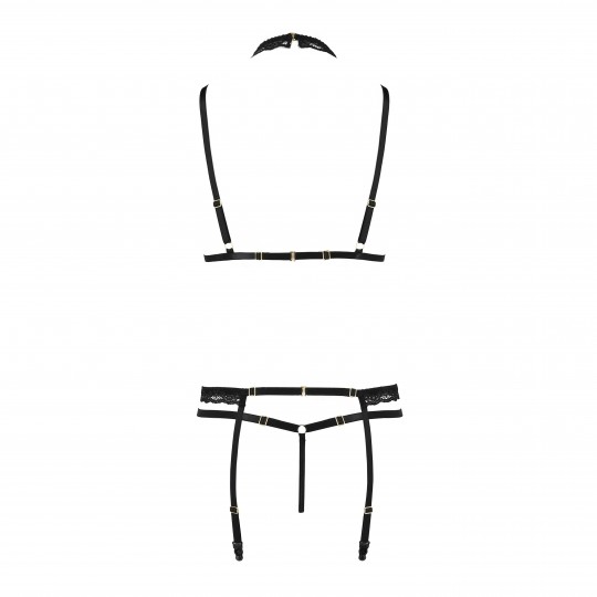 PASSION DEVIL COLLECTION SHELLY 4 PIECE SET BLACK