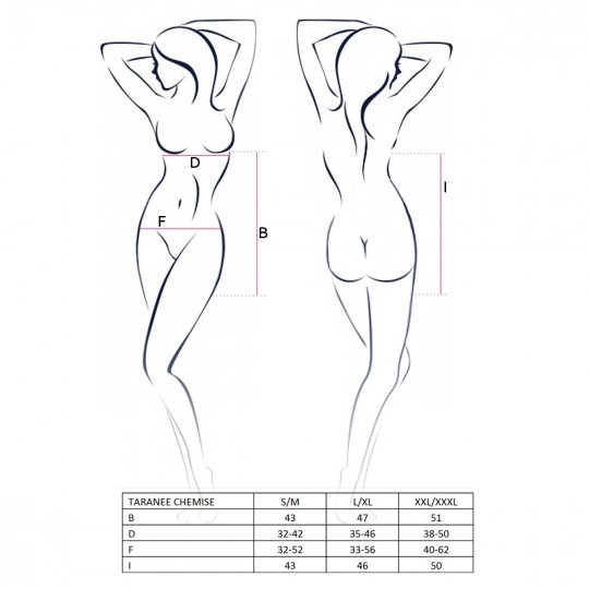 TARANEE CHEMISE BLACK  - PASSION