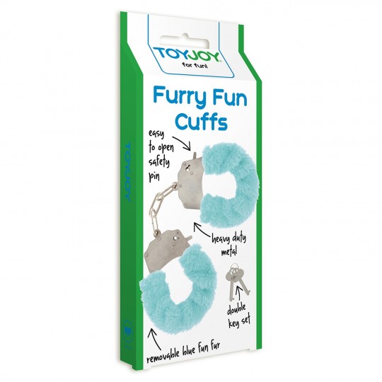 ESPOSAS DE FELPA FURRY FUN AZUL CLARO TOYJOY