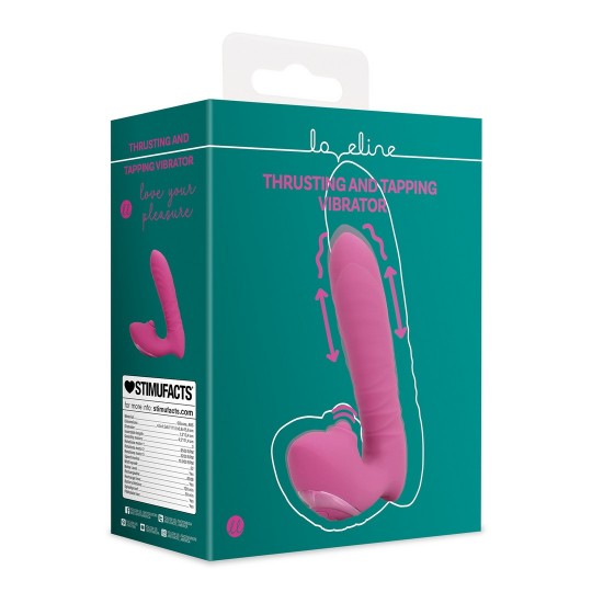LOVELINE THRUSTING AND TAPPING VIBRATOR PINK