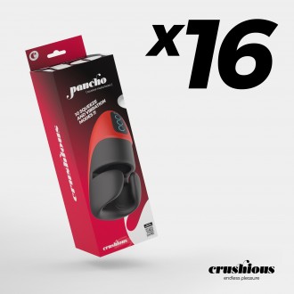 CONFEZIONE DA 16 MASTURBATORE RICARICABILE A PRESSIONE PANCHO CRUSHIOUS
