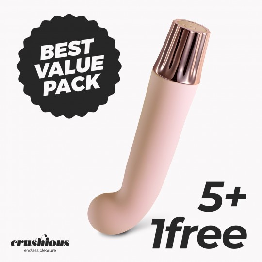 PACK 5 + 1 GRATUITO MINI VIBRATORE MELLOW GEE ROSA CRUSHIOUS
