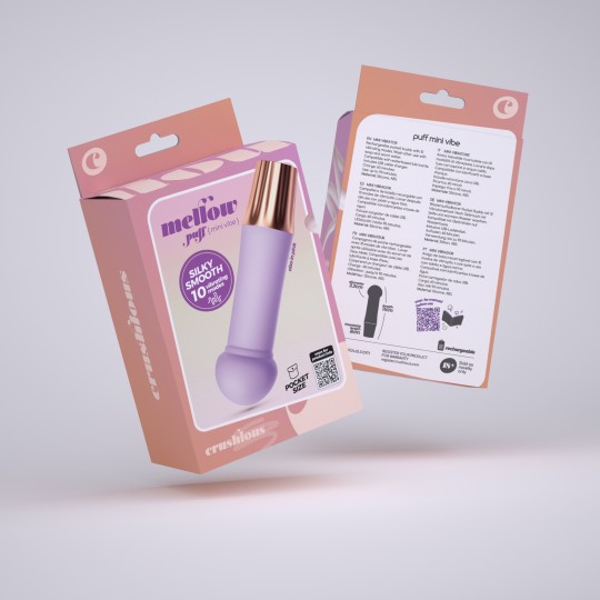 МИНИ ВИБРАТОР CRUSHIOUS MELLOW PUFF ЛАВАНДА