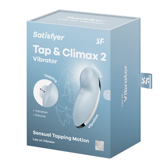 STIMULATEUR TAP &amp; CLIMAX 2 BLEU SATISFYER