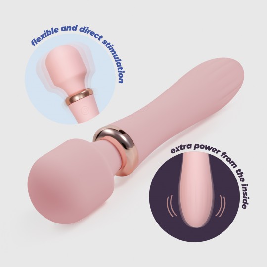 VIBROMASSEUR WAND DOUBLE JINX VIN ROSÉ CRUSHIOUS