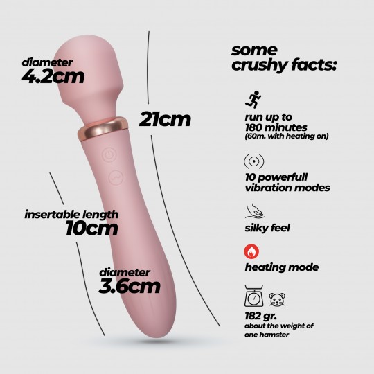 VIBROMASSEUR WAND DOUBLE JINX VIN ROSÉ CRUSHIOUS