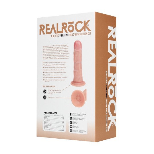 VIBRATING REGULAR CURVED COCK - 6 / 15,5 CM - FLESH