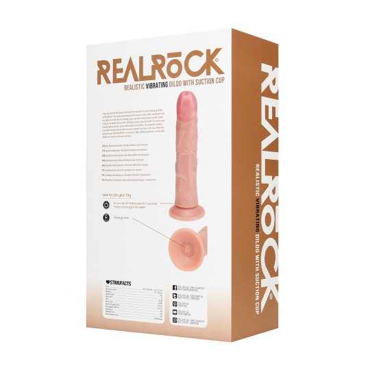VIBRATING REGULAR CURVED COCK - 8 / 20,5 CM - FLESH