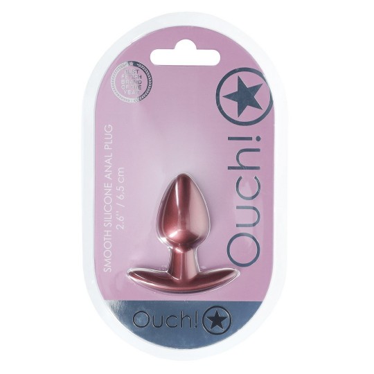 SMOOTH SILICONE ANAL PLUG - SMALL - 2.6 / 6,5 CM - ROSE GOLD