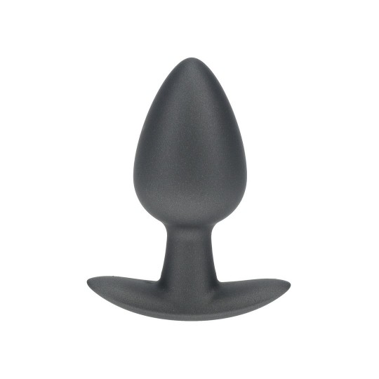 SMOOTH SILICONE ANAL PLUG - MEDIUM - 3.1 / 7,9 CM - GUNMETAL