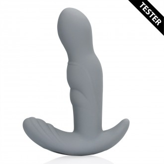 ROTATING PROSTATE STIMULATOR WITH REMOTE CONTROL - GOTHAM GREY - TESTER