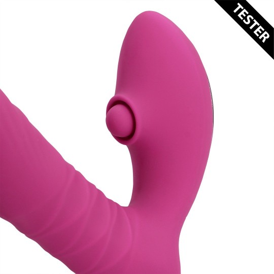 THRUSTING AND TAPPING VIBRATOR - POWERFUL PINK - TESTER