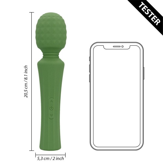 POWERFUL WAND VIBRATOR MASSAGER WITH STILL HANDLE - GREEN MUMBA - TESTER