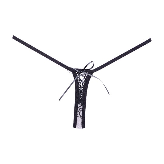 MESH THONG - ONE SIZE - BLACK