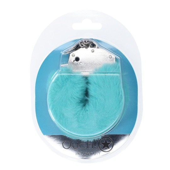 HEAVY-DUTY FLUFFY HANDCUFFS - BLUE