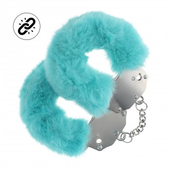 ESPOSAS DE FELPA HEAVY-DUTY FLUFFY AZUL OUCH!
