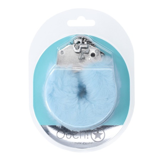 HEAVY-DUTY FLUFFY HANDCUFFS - POWDER BLUE