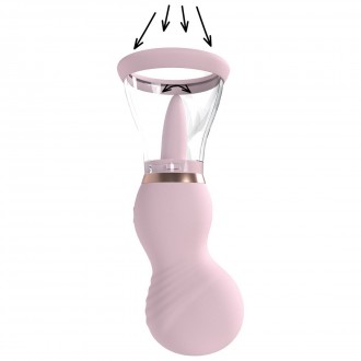 SENSUAL - RECHARGEABLE VULVA AND BREAST PUMP - PINK