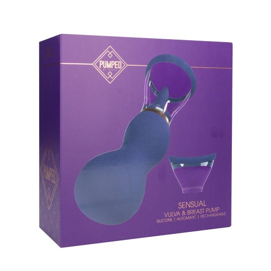 SENSUAL - RECHARGEABLE VULVA AND BREAST PUMP - PURPLE